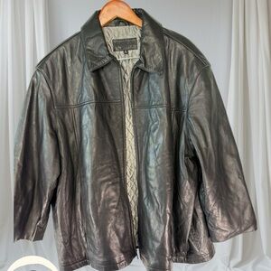Brandini Le Collezion Lambskin Leather Coat Black Lambskin Leather Jacket XL men